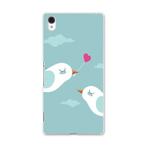 SO-03G Xperia Z4 エクスペリア so03g docomo ドコモ スマホ カバー スマホケース スマホカバー TPU ソフトケース 鳥 ハート アニマル 001149