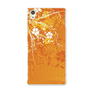 SO-03H Xperia Z5 premium エクスペリア プレミアム so03h docomo ドコモ スマホ カバー スマホケース スマホカバー TPU ソフトケース 花 フラワー オレンジ フラワー クール 001955