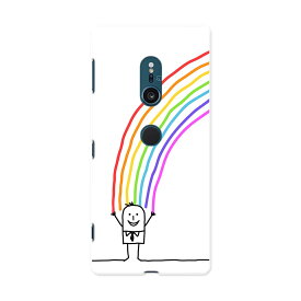 SOV37 Xperia XZ2 エクスペリア エックスゼットツー au エーユー スマホ カバー スマホケース スマホカバー PC ハードケース 009233 キャラクター カラフル 虹