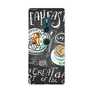 702SO XPERIA XZ2 エクスペリア エックスゼットツー 702so softbank ソフトバンク スマホ カバー ケース スマホケース スマホカバー PC ハードケース 009616 カフェ おしゃれ 黒板
