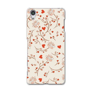 502SO Xperia X Performance エクスペリア X パフォーマンス softbank ソフトバンク スマホ カバー スマホケース ハード pc ケース ハードケース ハート 花 ピンク ラブリー 002489