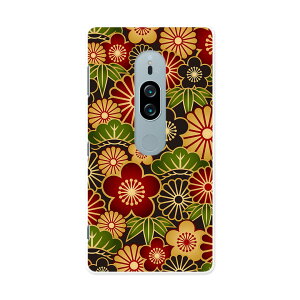 SOV38 Xperia XZ2 Premium エクスペリア エックスゼットツー プレミアム au エーユー スマホ カバー スマホケース スマホカバー PC ハードケース 000962 和柄 花