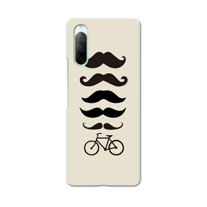 Xperia 10 II SO-41A 専用ハードケース sov43 so41a 共通対応 スマホカバー カバー ケース pc ハード ケース 010269 ひげ 黒 シンプル