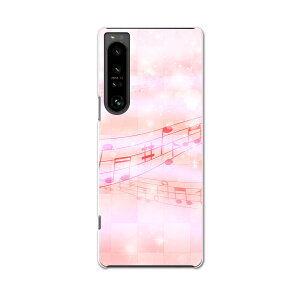Xperia 1 IV 専用ハードケース SO-51C / SOG06 / A201SO 共通対応 so51c igcase スマホカバー カバー ケース pc ハードケース 006888 音符 ピンク