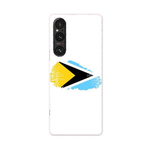 Xperia 1 V SO-51D SOG10 XQ-DQ44 専用 ケース 共通対応 so51d igcase スマホカバー カバー ケース pc ハードケース 018933 国旗 saint_lucia セントルシア