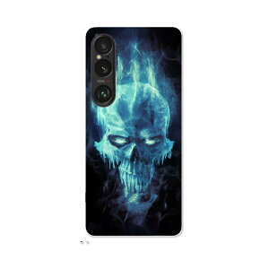 Xperia 1 VI 用 ハードケース SO-51E / SOG13 / A401SO 共通対応 ハード ケース so51e 対応 ケース カバー 003422 ドクロ 骸骨 シンプル