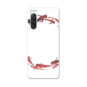 Xperia 10 V 用ハード ケース SO-52D / SOG11 / A302SO / XQ-DC44 各種対応 ケース カバー so52d ハードケース 032064 水墨画 鯉 赤