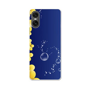 Xperia 10 VI 用 SO-52E / SOG14 / A402SO / 共通対応 ハード ケース so52e 対応 ケース カバー ハードケース 002221 花 黄色 シャボン玉