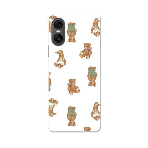 Xperia 10 VI 用 SO-52E / SOG14 / A402SO / 共通対応 ハード ケース so52e 対応 ケース カバー ハードケース 010194 動物 熊 うさぎ