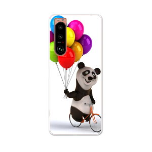 Xperia 5 III エクスペリア SO-53B SOG05 共通対応 専用ハードケース so53b igcase スマホカバー カバー ケース pc ハードケース 008702 アニマル パンダ 風船 カラフル キャラクター