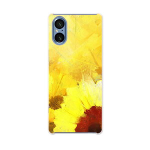 SONY Xperia 5 V 用 Xperia 5 V SO-53D SOG12 XQ-DE44 用 ハードケース 012204 ひまわり 黄色 絵画