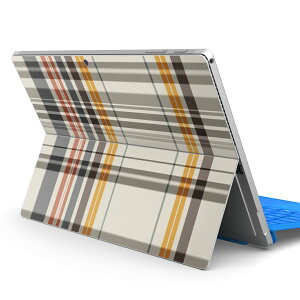 Surface Pro7 (2019) Pro6 Pro2017 pro4 用 スキンシール igsticker サーフェス ノートブック ノートパソコン カバー ケース フィルム ステッカー アクセサリー 保護 000961 チェック ベージュ