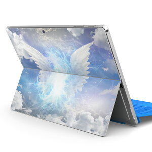 Surface Pro7 (2019) Pro6 Pro2017 pro4 用 スキンシール igsticker サーフェス ノートブック ノートパソコン カバー ケース フィルム ステッカー アクセサリー 保護 005712 空 羽根 雲