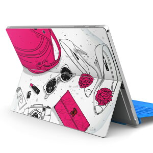 Surface Pro7 (2019) Pro6 Pro2017 pro4 用 スキンシール igsticker サーフェス ノートブック ノートパソコン カバー ケース フィルム ステッカー アクセサリー 保護 006112 イラスト 旅行 カメラ