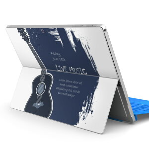 Surface Pro7 (2019) Pro6 Pro2017 pro4 用 スキンシール igsticker サーフェス ノートブック ノートパソコン カバー ケース フィルム ステッカー アクセサリー 保護 006261 ギター 英語 文字