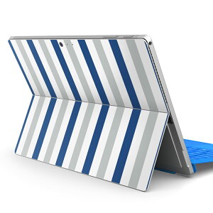 Surface Pro7 (2019) Pro6 Pro2017 pro4 用 スキンシール igsticker サーフェス ノートブック ノートパソコン カバー ケース フィルム ステッカー アクセサリー 保護 009123 シンプル ボーダー カラフル