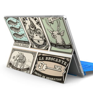 Surface Pro7 (2019) Pro6 Pro2017 pro4 用 スキンシール igsticker サーフェス ノートブック ノートパソコン カバー ケース フィルム ステッカー アクセサリー 保護 009608 外国 英語 アンティーク