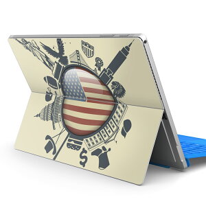 Surface Pro7 (2019) Pro6 Pro2017 pro4 用 スキンシール igsticker サーフェス ノートブック ノートパソコン カバー ケース フィルム ステッカー アクセサリー 保護 009612 外国 国旗 風景