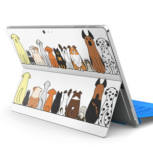 Surface Pro7 (2019) Pro6 Pro2017 pro4 用 スキンシール igsticker サーフェス ノートブック ノートパソコン カバー ケース フィルム ステッカー アクセサリー 保護 009614 犬 動物 キャラクター