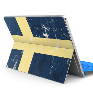 Surface Pro7 (2019) Pro6 Pro2017 pro4 用 スキンシール igsticker サーフェス ノートブック ノートパソコン カバー ケース フィルム ステッカー アクセサリー 保護 011612 スウェーデン 外国 国旗