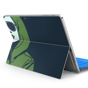 Surface Pro7 (2019) Pro6 Pro2017 pro4 用 スキンシール igsticker サーフェス ノートブック ノートパソコン カバー ケース フィルム ステッカー アクセサリー 保護 012010 女性 イラスト おしゃれ