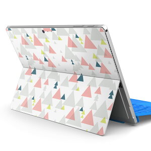 Surface Pro7 (2019) Pro6 Pro2017 pro4 用 スキンシール igsticker サーフェス ノートブック ノートパソコン カバー ケース フィルム ステッカー アクセサリー 保護 012027 三角 シンプル 柄