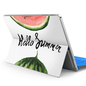 Surface Pro7 (2019) Pro6 Pro2017 pro4 用 スキンシール igsticker サーフェス ノートブック ノートパソコン カバー ケース フィルム ステッカー アクセサリー 保護 012062 英語 スイカ 果物
