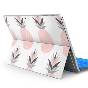 Surface Pro7 (2019) Pro6 Pro2017 pro4 用 スキンシール igsticker サーフェス ノートブック ノートパソコン カバー ケース フィルム ステッカー アクセサリー 保護 012140 パイナップル ピンク 夏