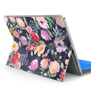 Surface Pro7 (2019) Pro6 Pro2017 pro4 用 スキンシール igsticker サーフェス ノートブック ノートパソコン カバー ケース フィルム ステッカー アクセサリー 保護 012160 花 植物 花柄