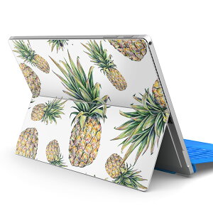 Surface Pro7 (2019) Pro6 Pro2017 pro4 用 スキンシール igsticker サーフェス ノートブック ノートパソコン カバー ケース フィルム ステッカー アクセサリー 保護 012208 パイナップル 果物 夏
