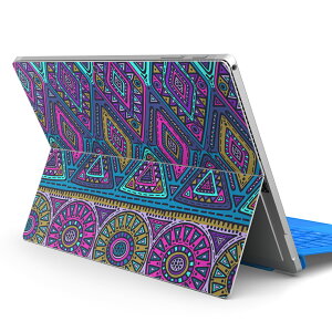 Surface Pro7 (2019) Pro6 Pro2017 pro4 用 スキンシール igsticker サーフェス ノートブック ノートパソコン カバー ケース フィルム ステッカー アクセサリー 保護 012813 エスニック カラフル 柄