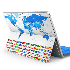 Surface Pro7 (2019) Pro6 Pro2017 pro4 用 スキンシール igsticker サーフェス ノートブック ノートパソコン カバー ケース フィルム ステッカー アクセサリー 保護 012898 国旗 地図 世界