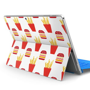 Surface Pro7 (2019) Pro6 Pro2017 pro4 用 スキンシール igsticker サーフェス ノートブック ノートパソコン カバー ケース フィルム ステッカー アクセサリー 保護 012900 ポテト ハンバーガー ポップ