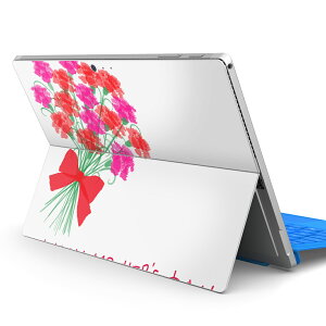 Surface Pro7 (2019) Pro6 Pro2017 pro4 用 スキンシール igsticker サーフェス ノートブック ノートパソコン カバー ケース フィルム ステッカー アクセサリー 保護 012907 母の日 カーネーション 花