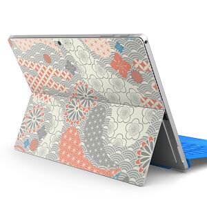 Surface Pro7 (2019) Pro6 Pro2017 pro4 用 スキンシール igsticker サーフェス ノートブック ノートパソコン カバー ケース フィルム ステッカー アクセサリー 保護 012942 和 和柄 梅