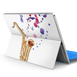 Surface Pro7 (2019) Pro6 Pro2017 pro4 用 スキンシール igsticker サーフェス ノートブック ノートパソコン カバー ケース フィルム ステッカー アクセサリー 保護 014812 サックス 音楽 楽器