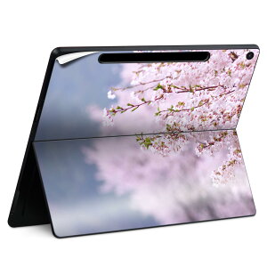 Surface Pro 12 インチ (2025) 用 スキンシール 全面スキンシール フル SurfacePro12 用 背面 底 ステッカー 保護シール 高品質再剥離性シート キャラクター かわいい 023396 女性 顔 人物 005163 花 桜