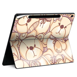 Surface Pro 12 インチ (2025) 用 スキンシール 全面スキンシール フル SurfacePro12 用 背面 底 ステッカー 保護シール 高品質再剥離性シート キャラクター かわいい 023396 女性 顔 人物 005714 熊‘模