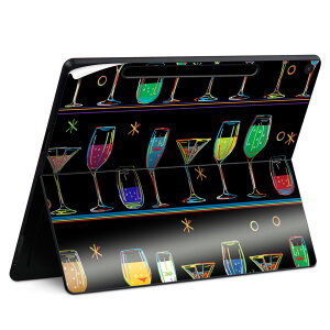 Surface Pro 12 インチ (2025) 用 スキンシール 全面スキンシール フル SurfacePro12 用 背面 底 ステッカー 保護シール 高品質再剥離性シート キャラクター かわいい 023396 女性 顔 人物 007301 飲み物