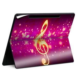 Surface Pro 12 インチ (2025) 用 スキンシール 全面スキンシール フル SurfacePro12 用 背面 底 ステッカー 保護シール 高品質再剥離性シート キャラクター かわいい 023396 女性 顔 人物 007998 音符