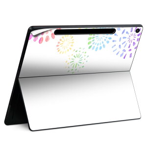 Surface Pro 12 インチ (2025) 用 スキンシール 全面スキンシール フル SurfacePro12 用 背面 底 ステッカー 保護シール 高品質再剥離性シート キャラクター かわいい 023396 女性 顔 人物 009639 花火