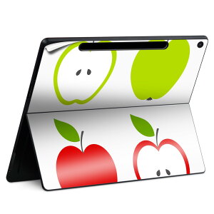 Surface Pro 12 インチ (2025) 用 スキンシール 全面スキンシール フル SurfacePro12 用 背面 底 ステッカー 保護シール 高品質再剥離性シート キャラクター かわいい 023396 女性 顔 人物 009688 りんご