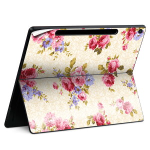 Surface Pro 12 インチ (2025) 用 スキンシール 全面スキンシール フル SurfacePro12 用 背面 底 ステッカー 保護シール 高品質再剥離性シート キャラクター かわいい 023396 女性 顔 人物 011054 花