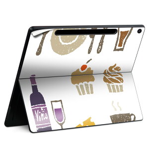 Surface Pro 12 インチ (2025) 用 スキンシール 全面スキンシール フル SurfacePro12 用 背面 底 ステッカー 保護シール 高品質再剥離性シート キャラクター かわいい 023396 女性 顔 人物 013336 ケーキ