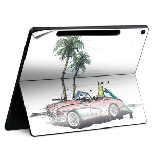 Surface Pro 12 インチ (2025) 用 スキンシール 全面スキンシール フル SurfacePro12 用 背面 底 ステッカー 保護シール 高品質再剥離性シート キャラクター かわいい 023396 女性 顔 人物 014340 ヤシの