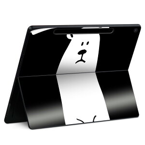 Surface Pro 12 インチ (2025) 用 スキンシール 全面スキンシール フル SurfacePro12 用 背面 底 ステッカー 保護シール 高品質再剥離性シート キャラクター かわいい 023396 女性 顔 人物 014602 クマ