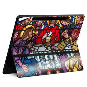 Surface Pro 12 インチ (2025) 用 スキンシール 全面スキンシール フル SurfacePro12 用 背面 底 ステッカー 保護シール 高品質再剥離性シート キャラクター かわいい 023396 女性 顔 人物 016393 絵画