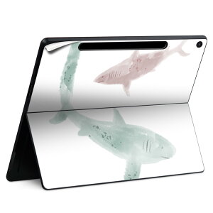 Surface Pro 12 インチ (2025) 用 スキンシール 全面スキンシール フル SurfacePro12 用 背面 底 ステッカー 保護シール 高品質再剥離性シート キャラクター かわいい 023396 女性 顔 人物 019915 さめ 鮫