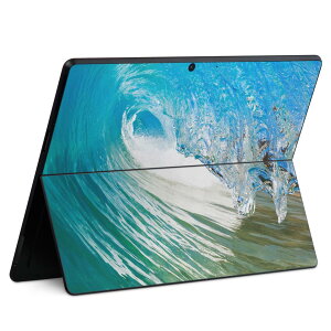 Surface Pro11(2024) / Pro10(for Business) / Pro9(2022) 共通対応 背面 保護 デザイン スキンシール Pro8/ProX 各種対応 001163 波 サーフィン