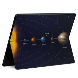 Surface Pro11(2024) / Pro10(for Business) / Pro9(2022) ���ʑΉ� �w�� �ی� �f�U�C�� �X�L���V�[�� Pro8/ProX �e��Ή� 033409 solar system ���z�n